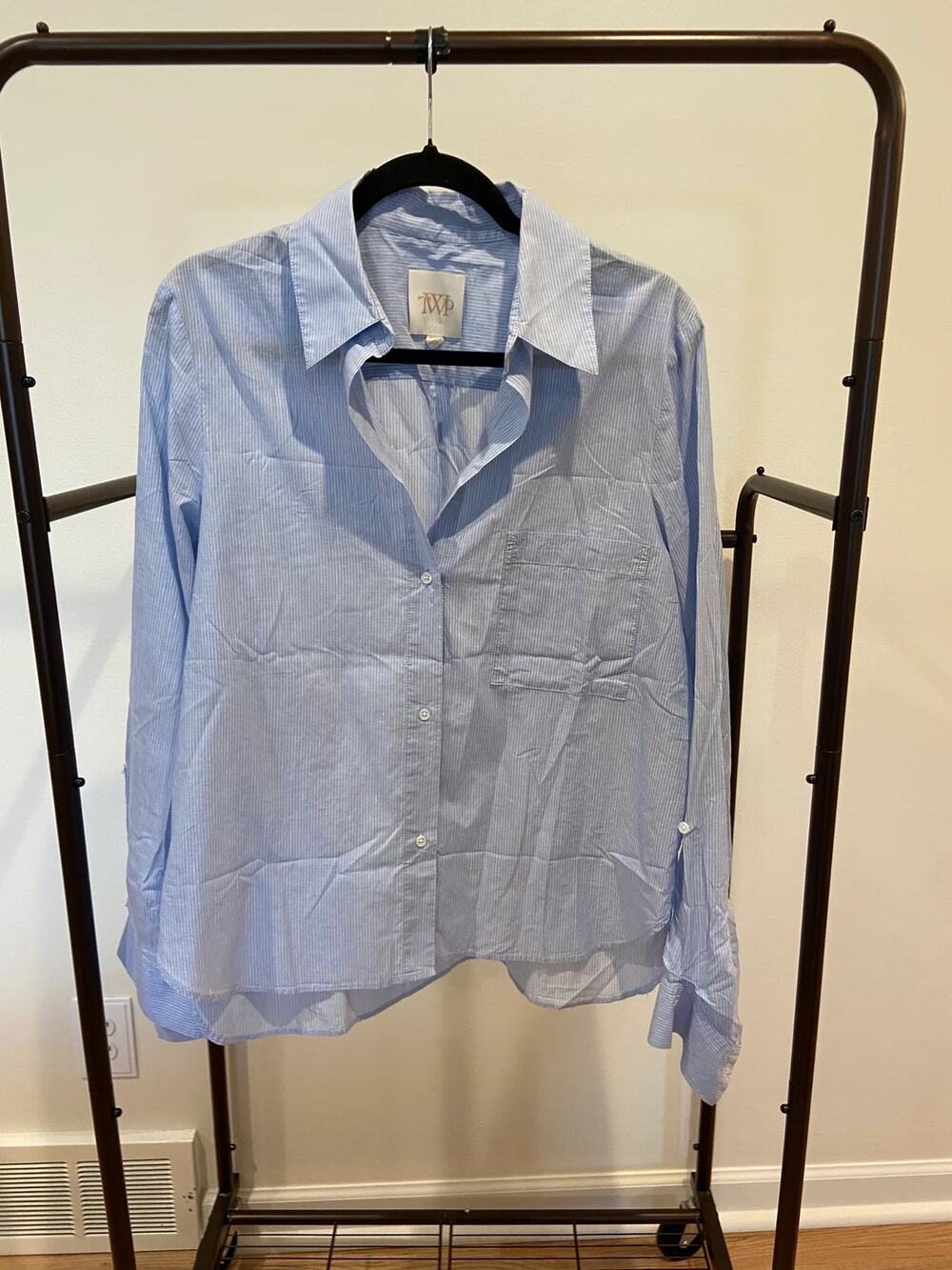 TWP The Next Morning Shirt in Blue Stripe size XS / S
